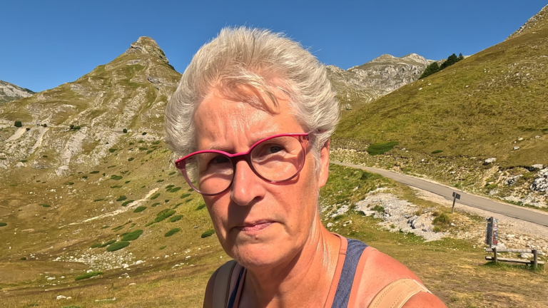 Selfie tijdens klim bij Pitoresque Viewpoint