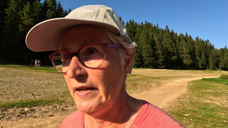 Selfie op het pad rond Black Lake